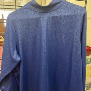 2 Susan Graver NWT high neck long sleeve shiny tops